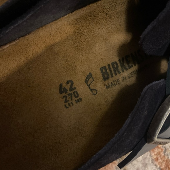 Birkenstock Boston Suede Soft Footbed Clogs Blue EU 42 Men’s 9 Women’s 11 Shoes - Picture 5 of 16